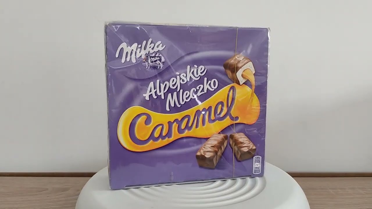 Milka Alpejskie Mleczko Caramel 350g - Jaki ma skład? ile Kalori? Białko, Tłuszcze, Weglowodany