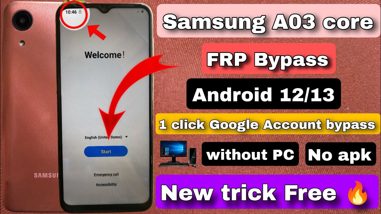 Samsung A03 Core FRP Bypass without PC | Samsung A03 core Google Account bypass New security update🔥