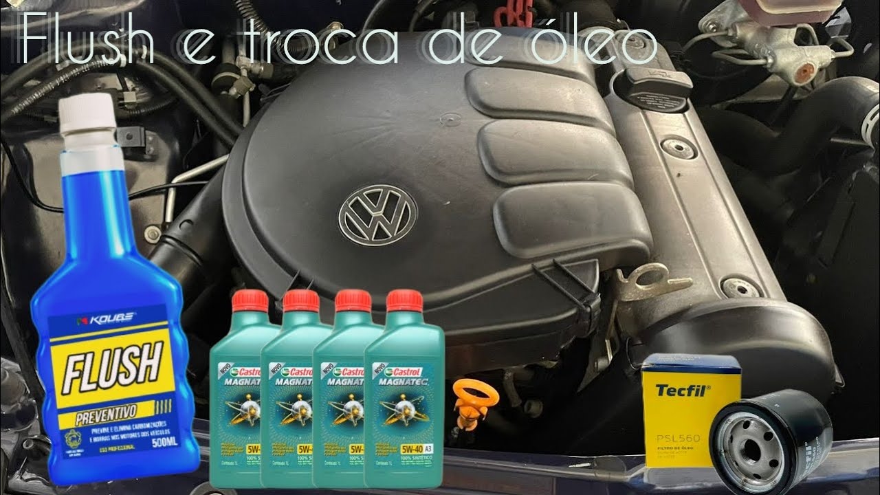 Flush Preventivo e troca de óleo VW Gol 1.0 AT 8v Mi