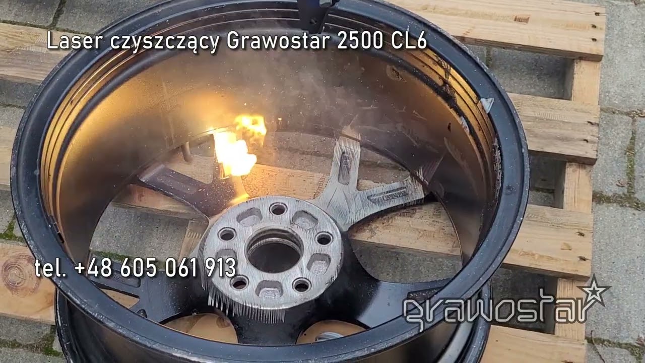 Czyszczenie Felgi Aluminiowej Usuwanie Lakieru, Grawostar 2500 CL6, niedrogi laser do czyszczenia