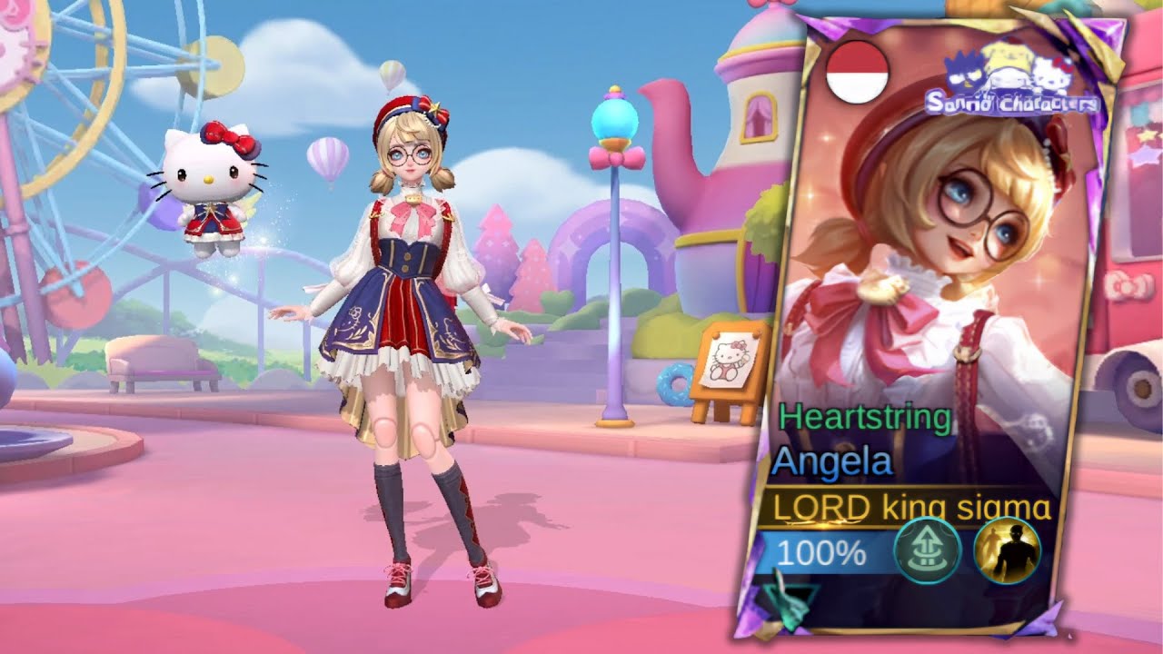 REVIEW SKIN ANGELA SANRIO! Heartstring (Hello Kitty) Angela - Mobile Legends