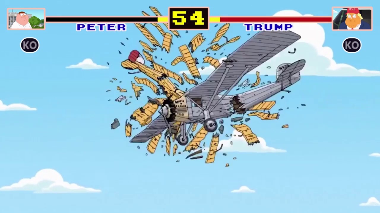 Peter Griffin vs Donald Trump with Healthbars | Family Guy (2019)
