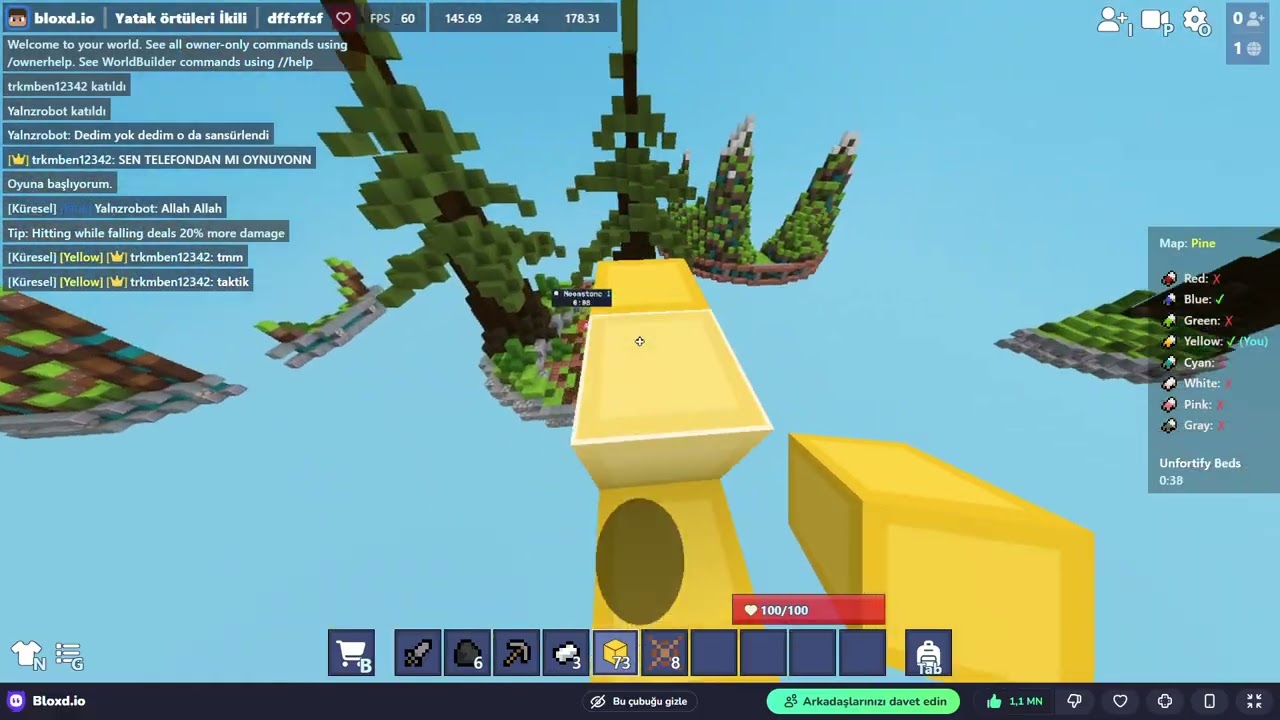 Bloxd io pro vs noob #Yalnız robot