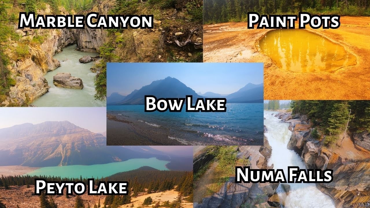 Marble Canyon | Numa Falls | Paint Pots | Peyto Lake | Bow Lake | Summer Adventure Day 4