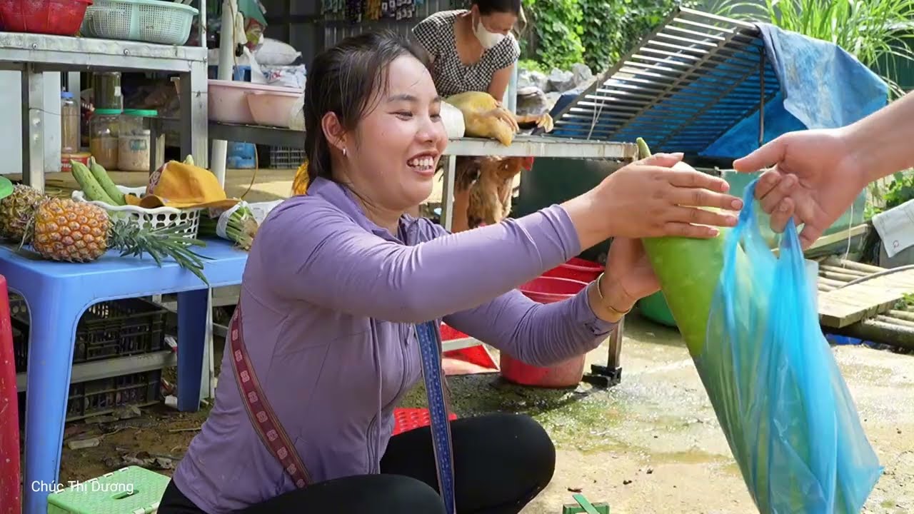 How to Cook Duck Meat for My Children - Harvesting Giant Gourd to Sell at market with Single Mom