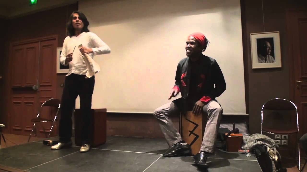 Miguel Ballumbrosio, percusionista, cajón y zapateo afroperuanos, París Francia 2011