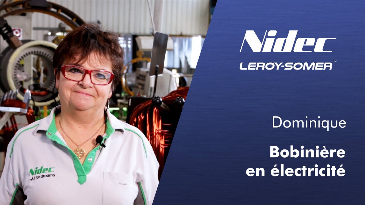 Dominique, bobinière chez Nidec Leroy-Somer