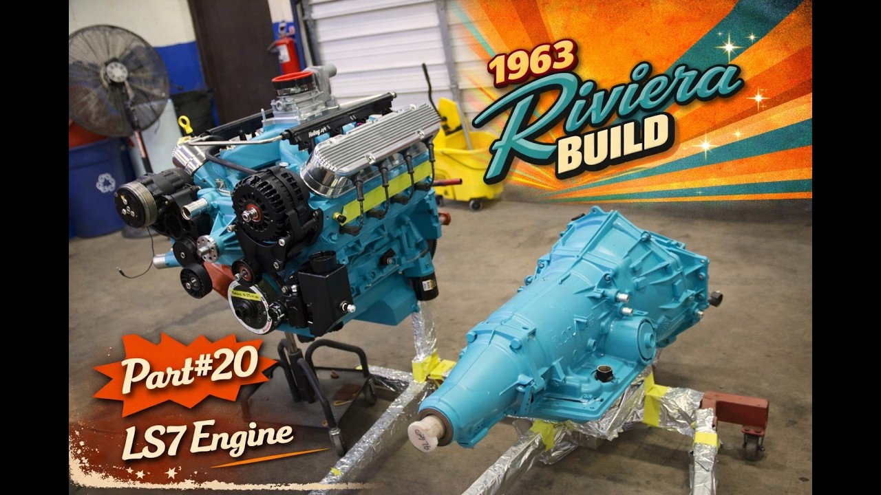 1963 Buick Riviera Protouring build VLOG #20: Art Morrison chassis in powder coat, engine painted.