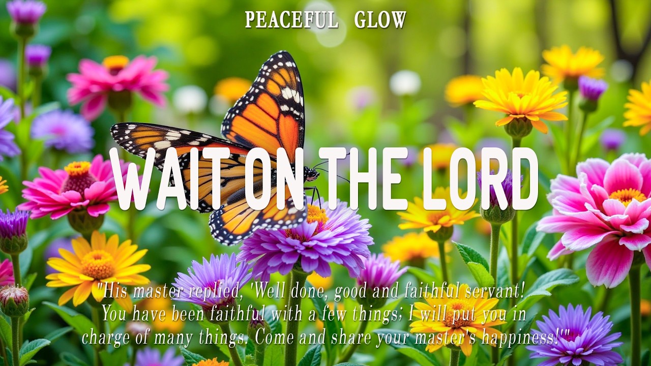 WAIT ON THE LORD | Calm Piano Worship & Encouraging Scriptures to Refresh Your Soul in Spring🌸