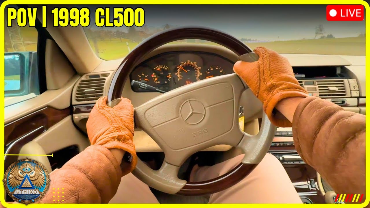 POV driving the $200,000 Mercedes-Benz CL500 (C140) 1998 S-Class Coupé V8 SOUND & DRIVING W140 Coupe