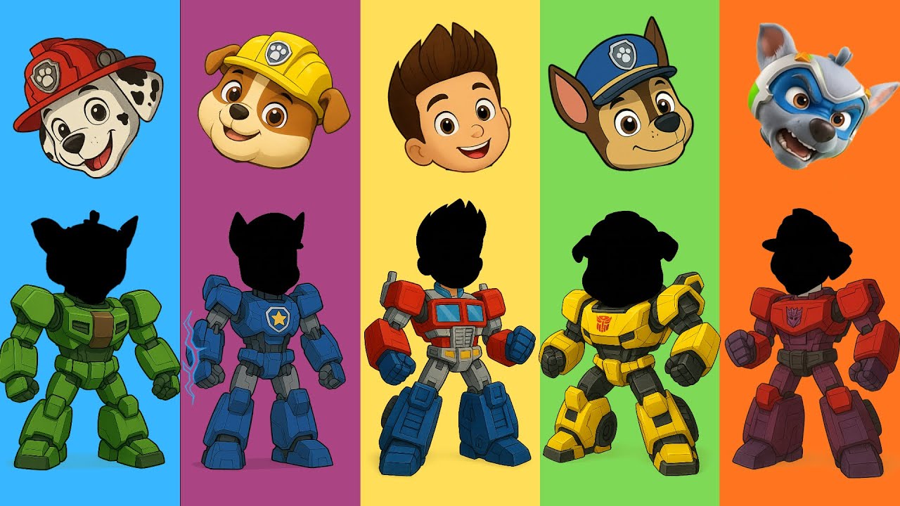 Wrong eyes👀 Paw Patrol  Transformers || Rocky Chase Ryder Rubble Marshall || Funny Wrong Heads