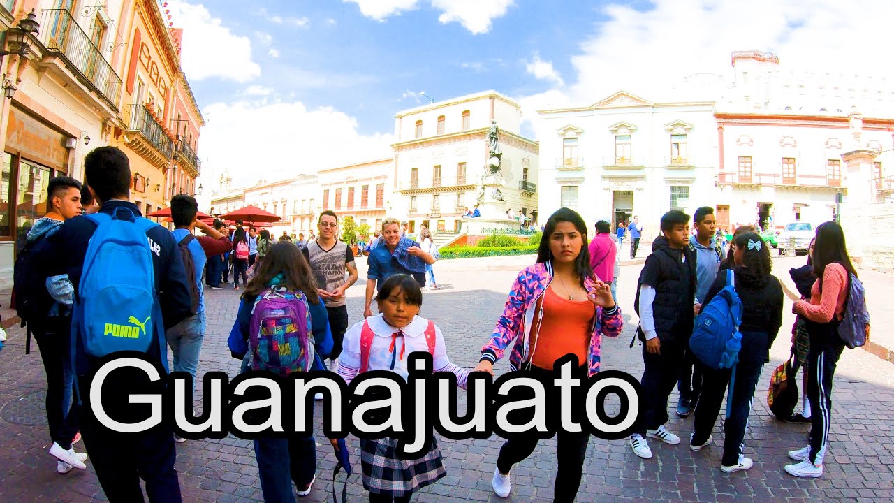 Guanajuato Mexico Street Walk 4K
