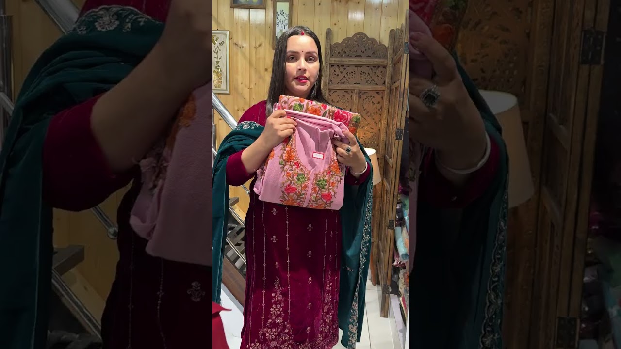 Suit with beautiful stole | premium cotswool | order on 7018803750 