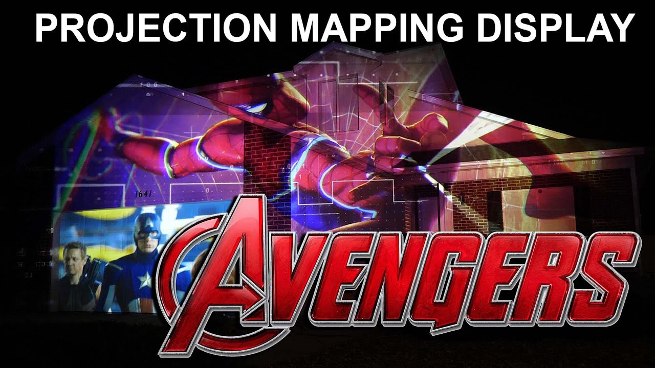 Avengers Halloween House Projection Mapping Live Display