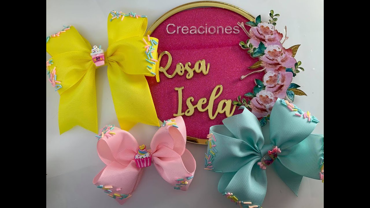 Lazos sencillos confitados VIDEO No. 882 Creaciones Rosa Isela