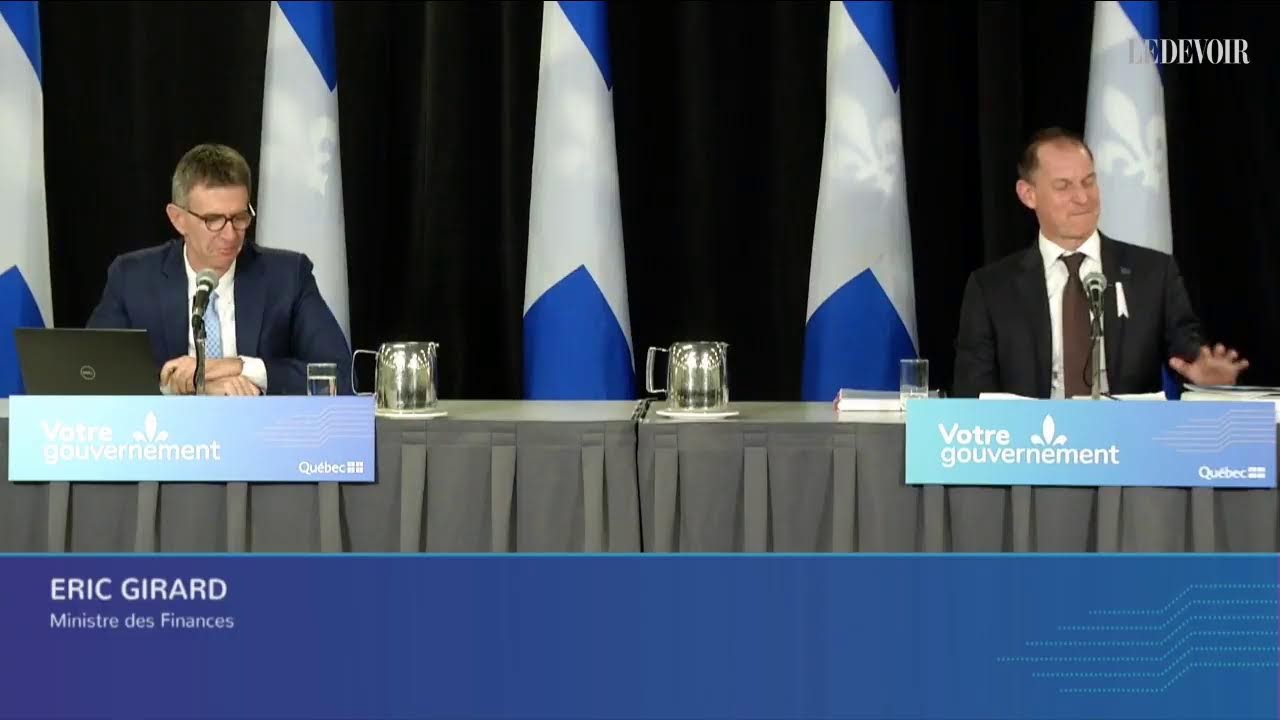 En direct | Le ministre Eric Girard pr&eacute;sente une mise &agrave; jour &eacute;conomique