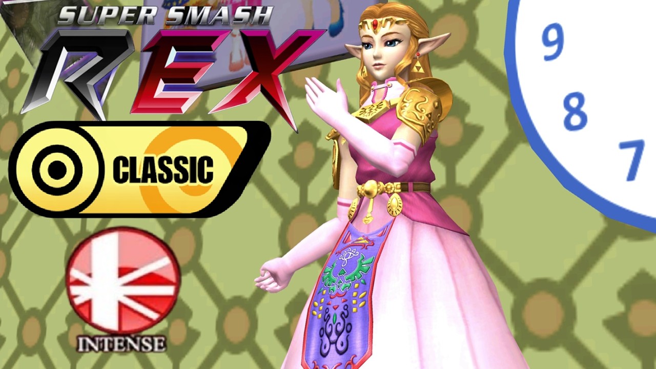 Super Smash REX Gameplay - Classic Mode with Zelda (Intense)