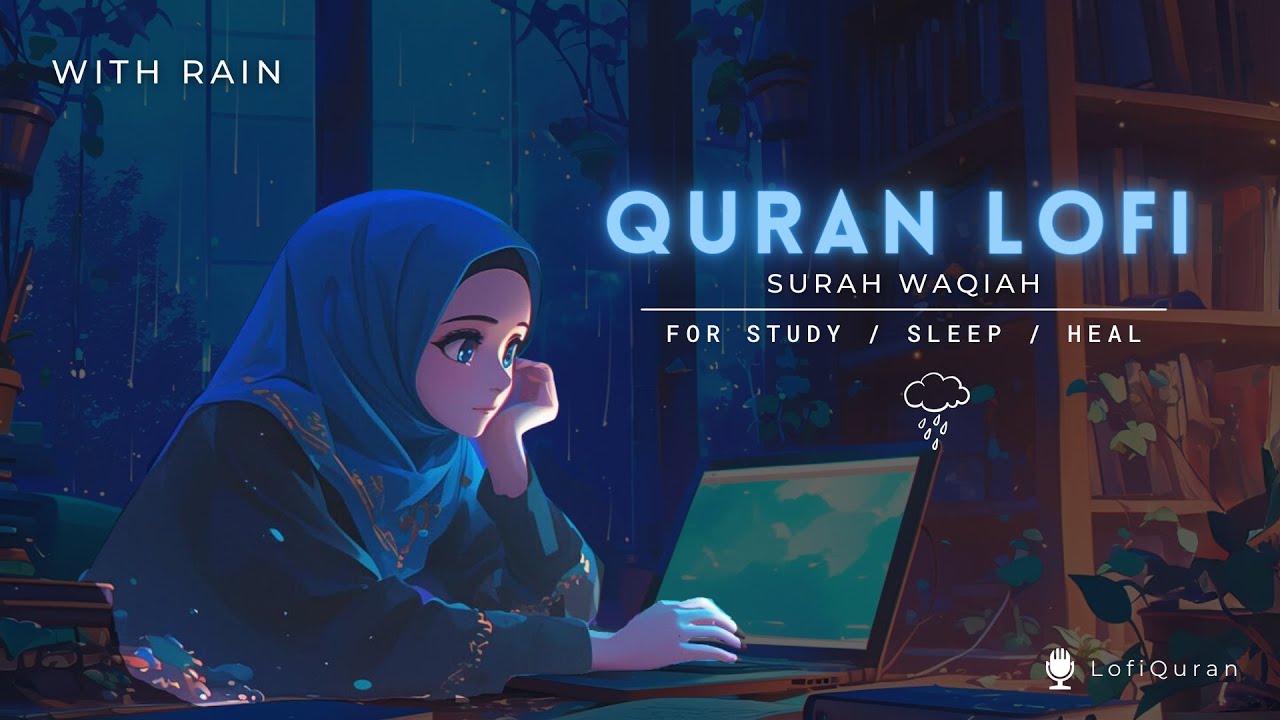 Surah Waqiah Lofi Quran + Rain | Quran For Sleep/Study | #quranlofi #surahwaqiah #surahwaqiahfull