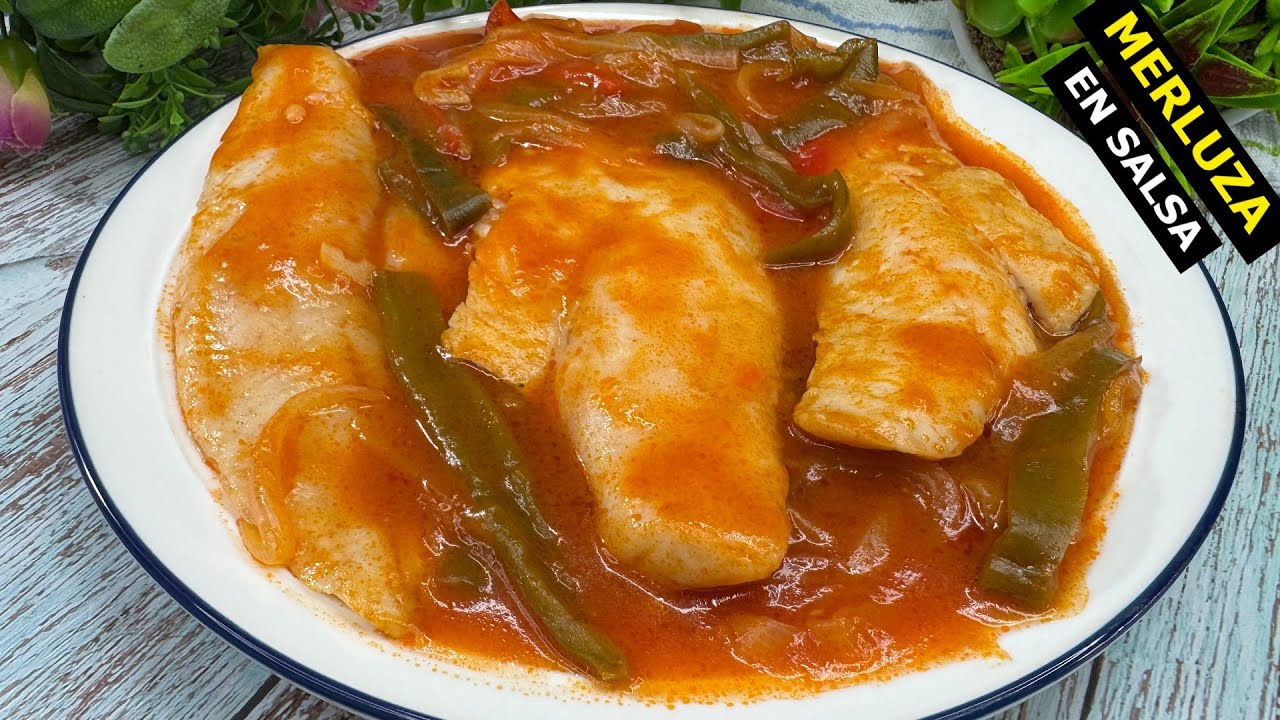 Pescado en Salsa de Tomate con Verduras! - Receta de Merluza 😋😋 BRUTAL