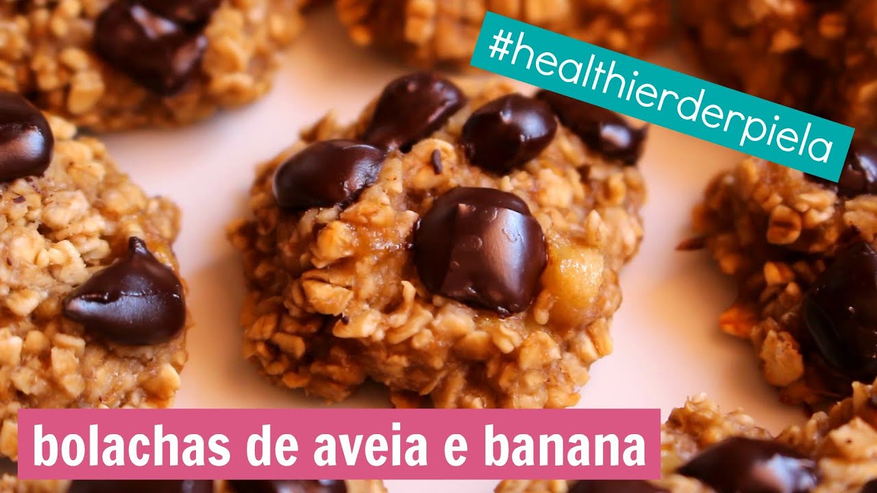 Bolachas de aveia e banana super saudáveis! | #healthierderpiela