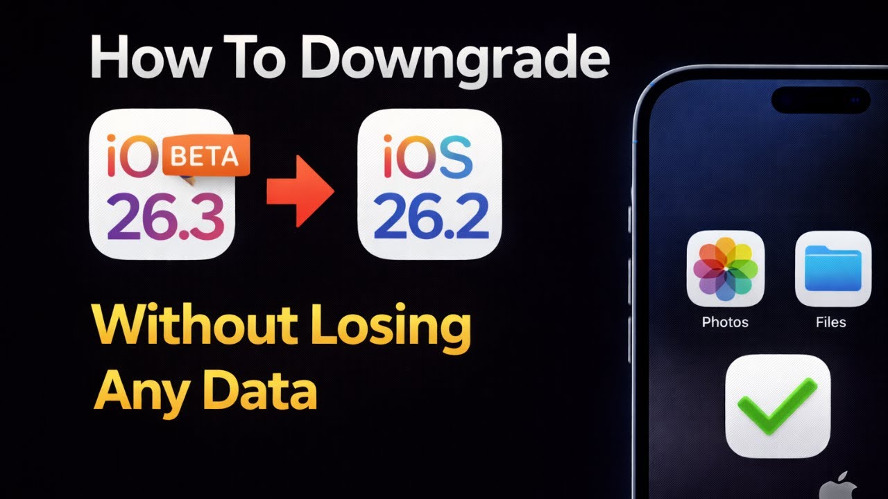 How To Downgrade iOS 26.3 Beta to iOS 26.2 Without Losing Any Data?