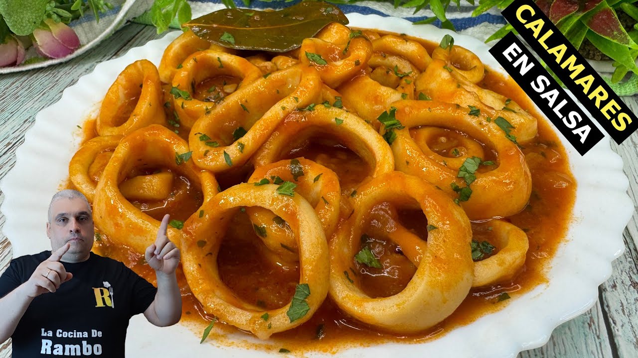 CALAMARES en SALSA 🤩 ¡Un plato muy rápido y fácil... 😎 BRUTAL