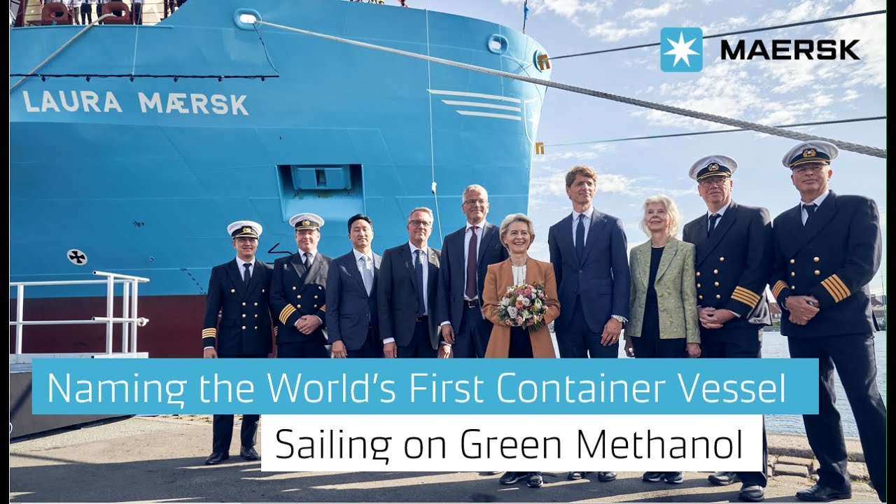 Naming ceremony of the world's first green methanol container vessel