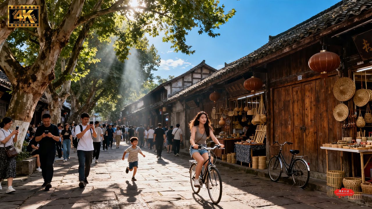 我发现了中国最具有烟火气的4A级历史古镇，1000年来繁华依旧：街子古镇（4K UHD）