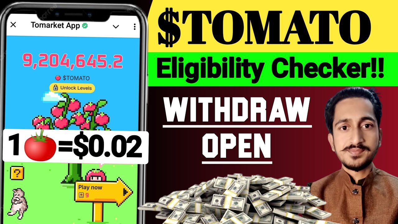 $TOMATO Airdrop Eligibility Checker Live Withdraw Open? | Tomarket Supply 500B? Airdrop Worth $1000