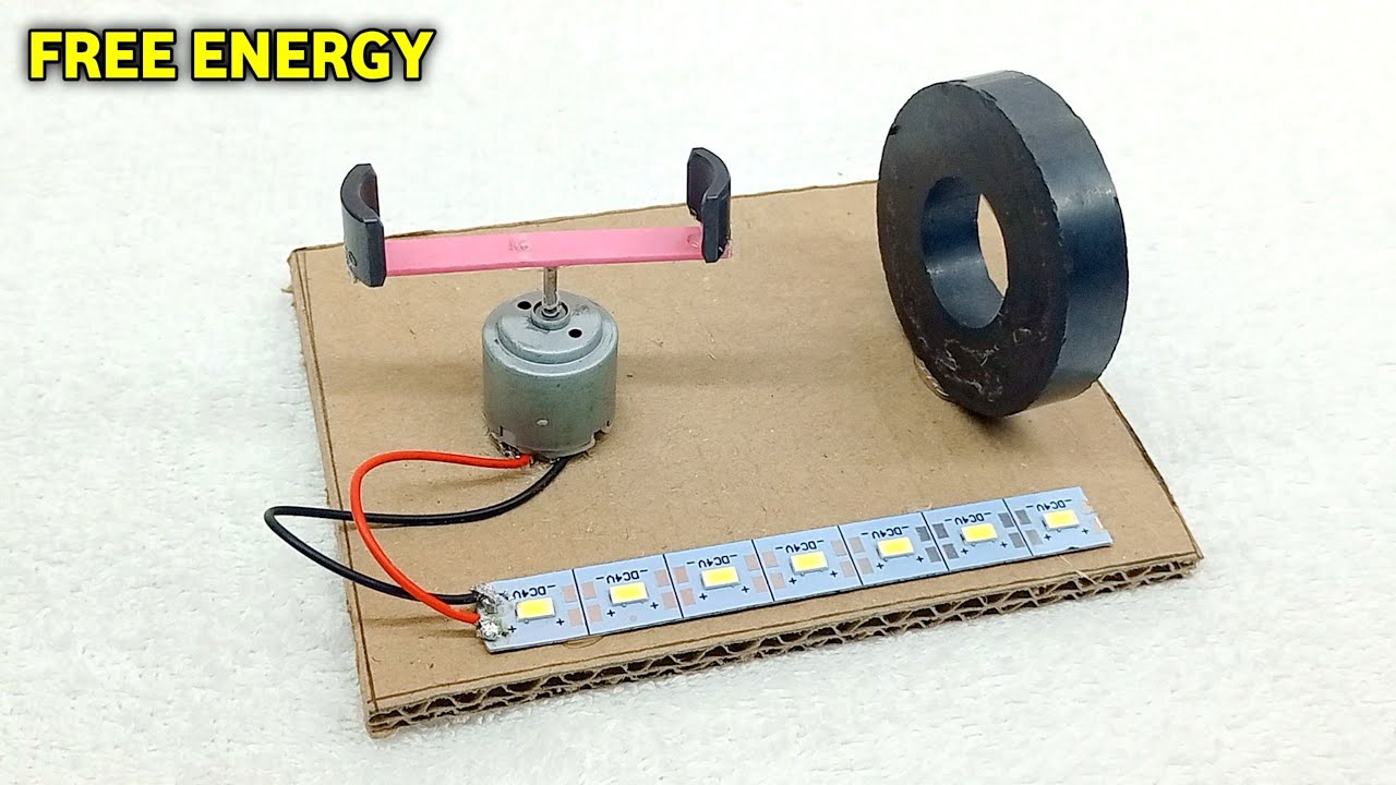 Free Energy || How To Make Free Energy Magnetic Light Bulb || Magnet free energy at DC Motor