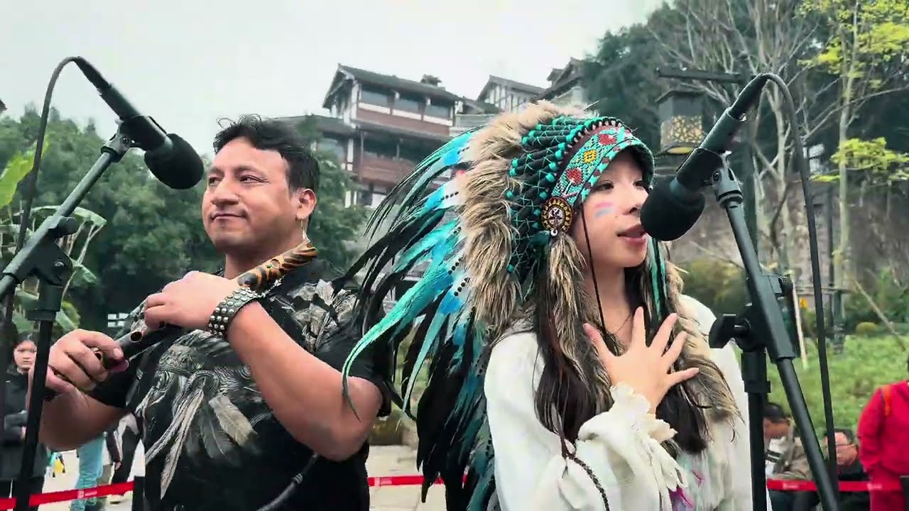 Amanecer Andino - flauta Nativa , Jean Atauje y Aileen 🪈🌈#music #zampoña
