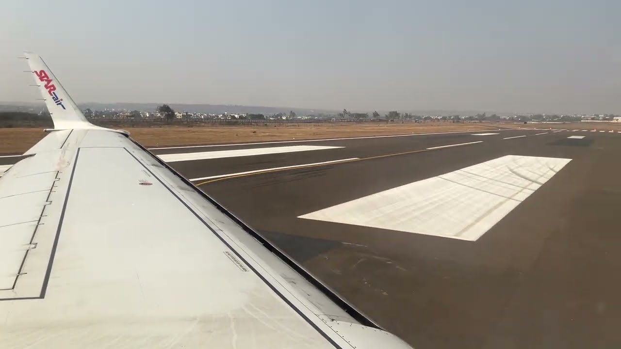 Star Air's E175 lovely approach & hard landing. Kolhapur Feb 2026, VT-GSU.