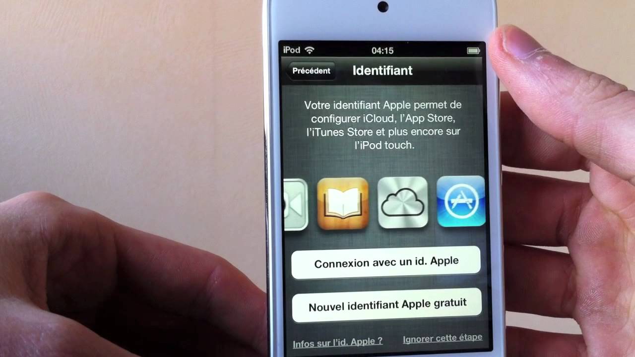 Première configuration d'un iPhone ou iPod Touch ou iPad