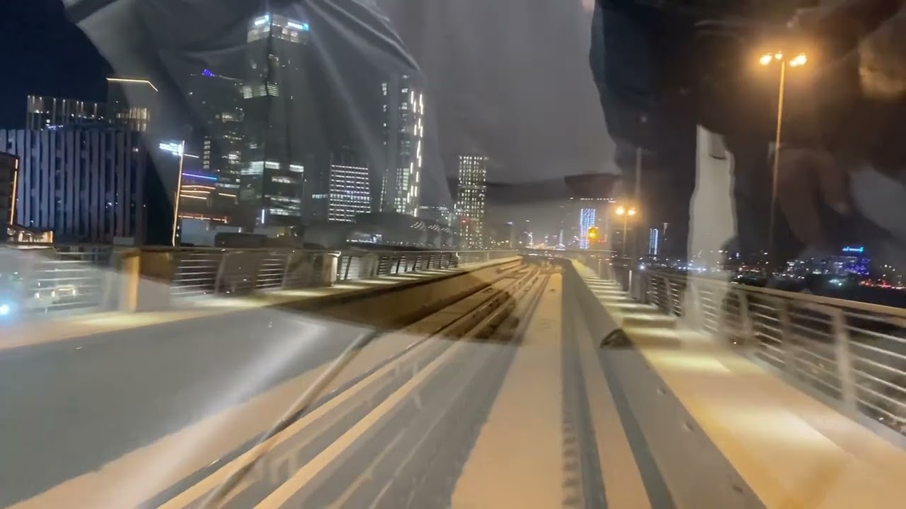 Have chance to ride in front of the Riyadh Subway Metro Train #subway #metrotrain