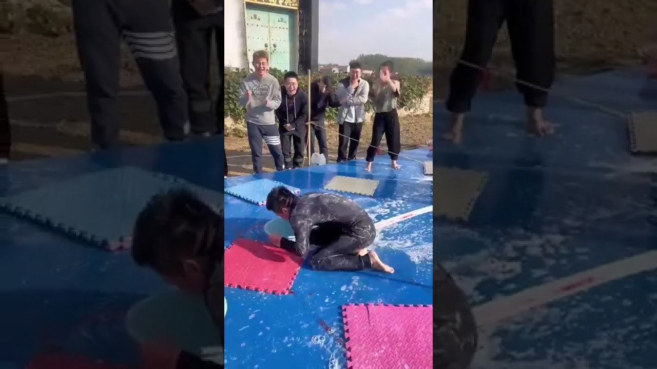 Carrying a basin of water over an obstacle is nothing 