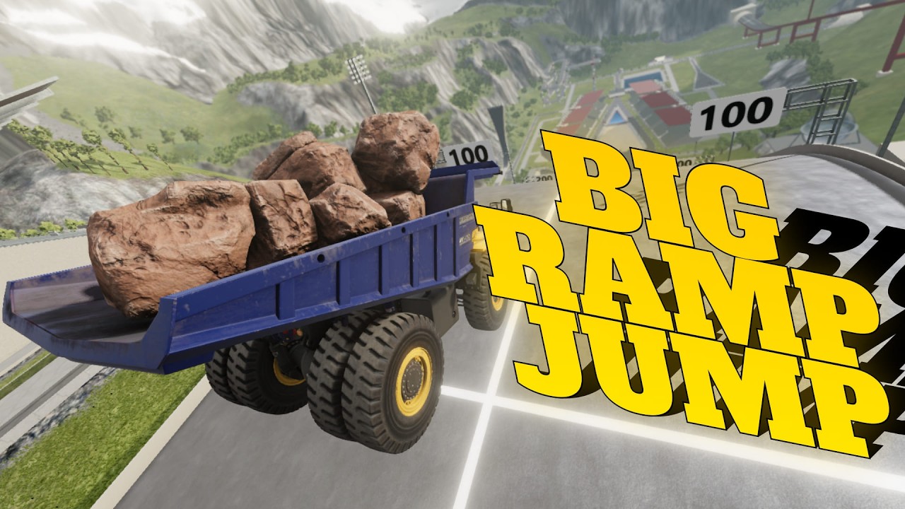 Insane Ramp Jumps with Weird Car's - BeamNG drive!