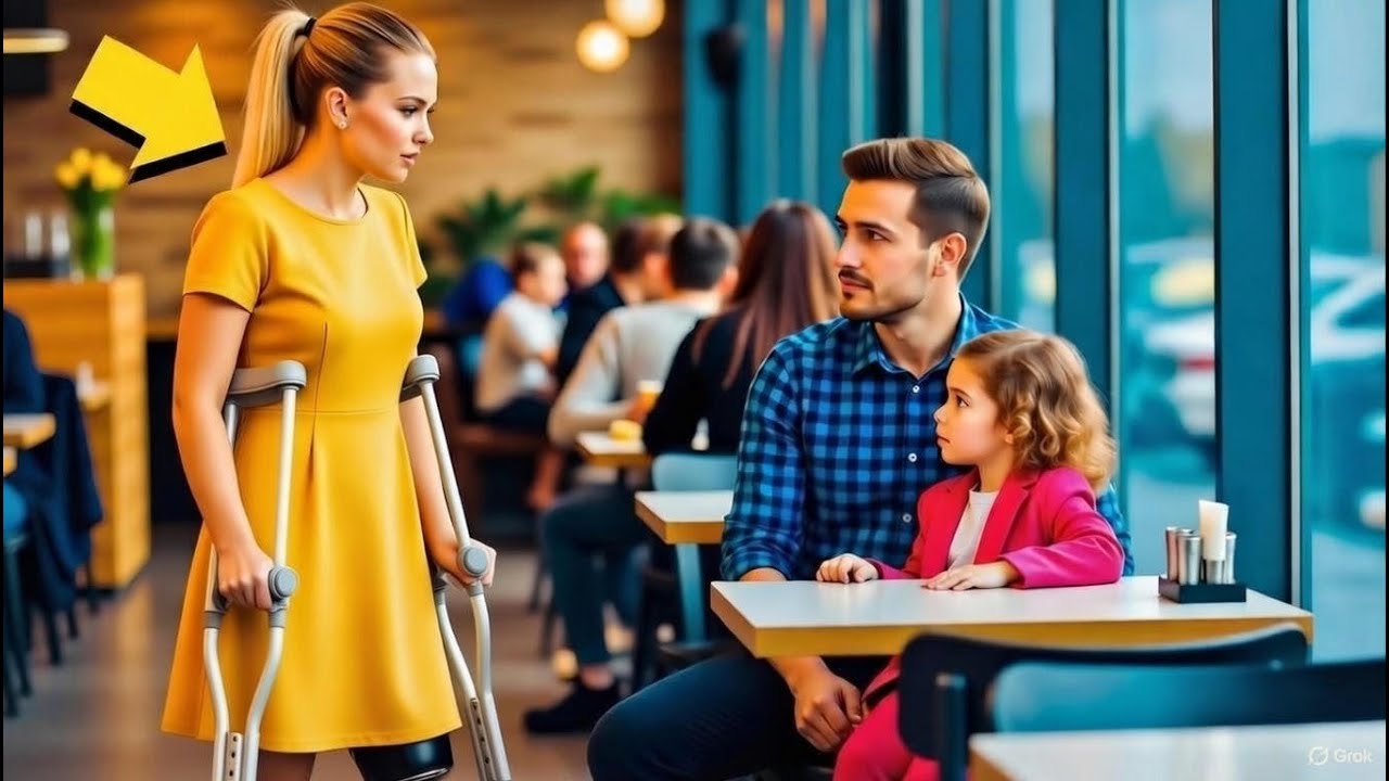 “Can I Share This Table?” A One-Legged Girl Asked a Single Dad. He Couldn’t Speak After This