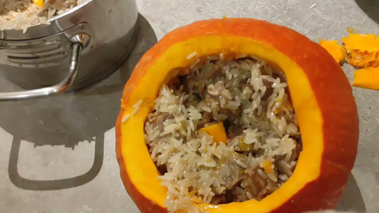 potimarron farcis au riz 🎃🎃 يقطين بحشوة الارز