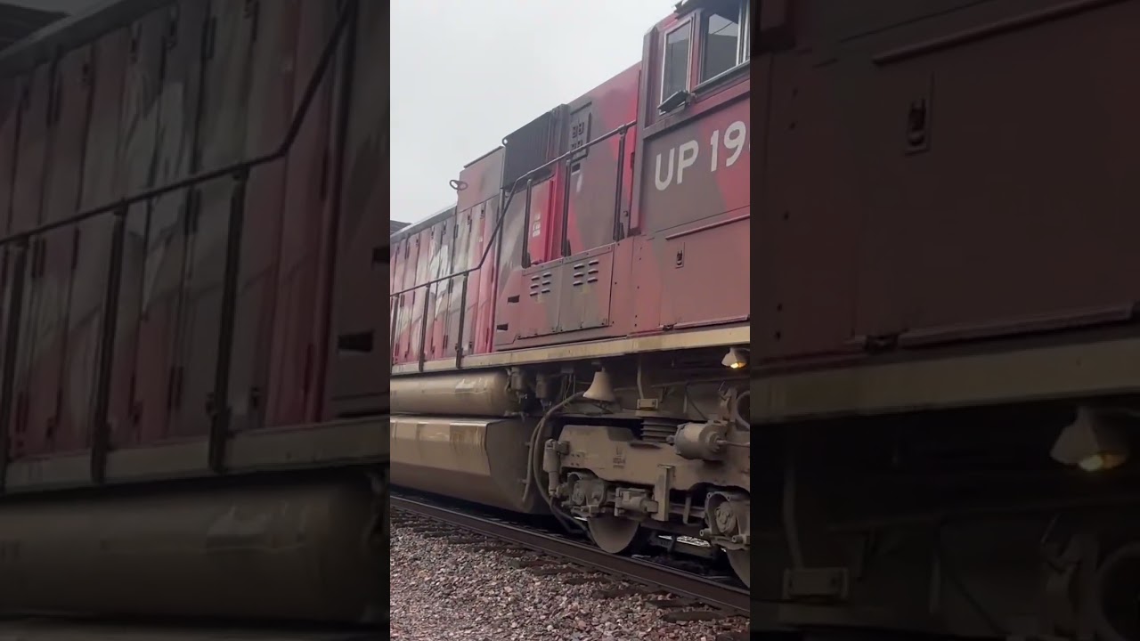 UP 1988 leads a train at proviso! 