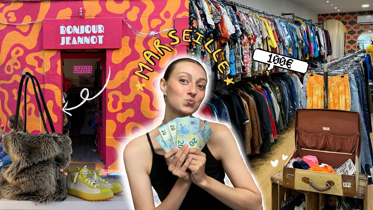 100€ dans les friperies de Marseille ça vaut quoi ? (VLOG & HAUL)