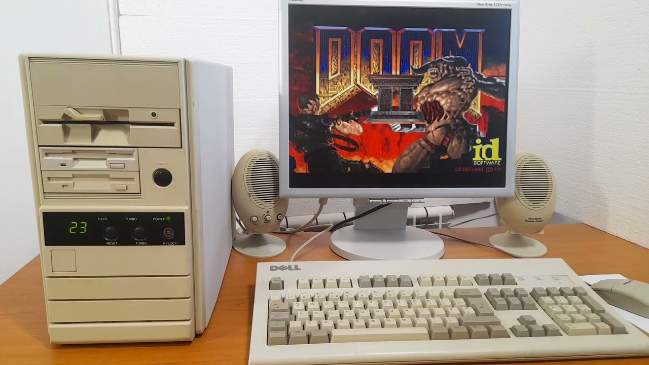 ⭐Retro PC: 1996year Pentium MMX 233Mhz, loading Windows 95, DOOM2 #retropc #vintagecomputer ⭐