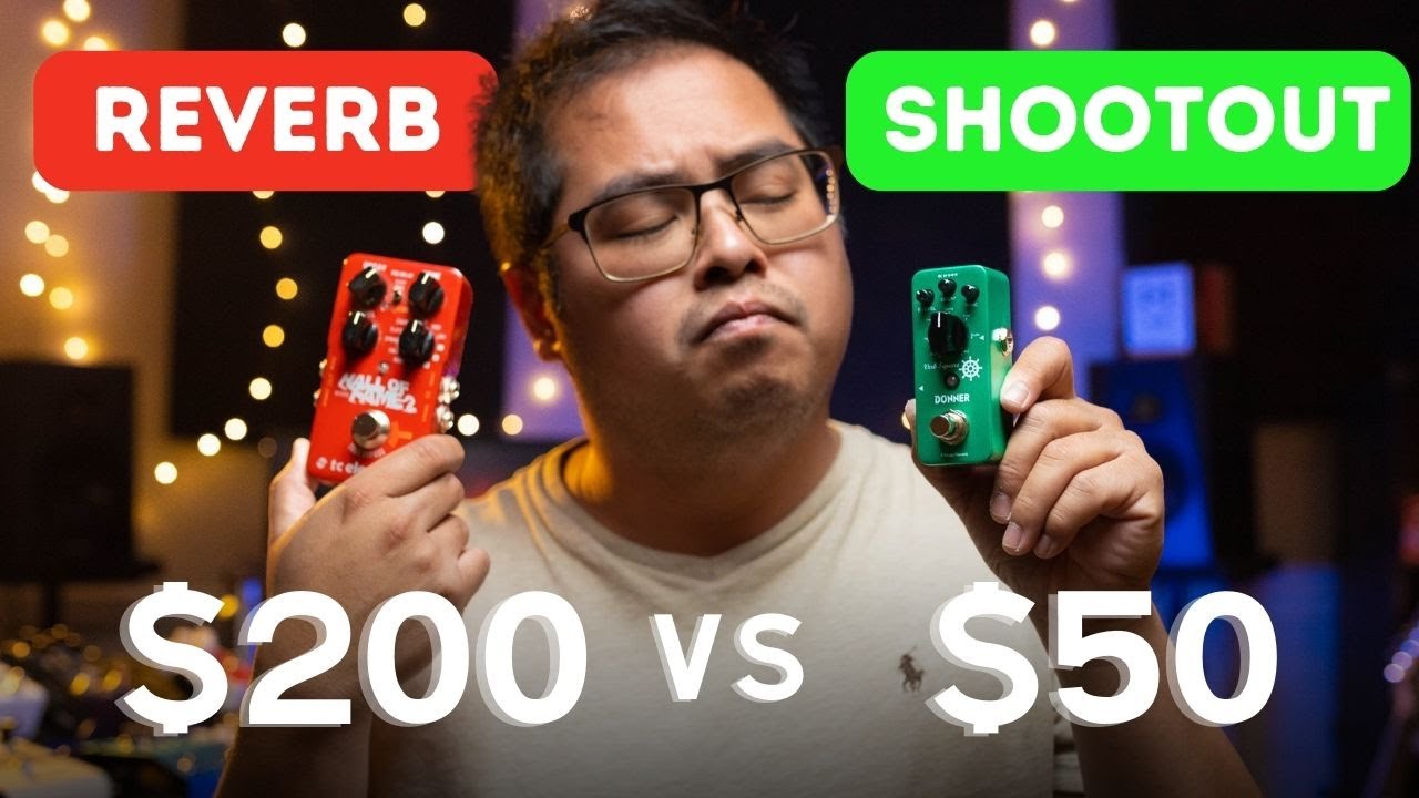 Donner Verb Square Vs TC Electronics Hall of Fame 2 // Cheap vs Expensive Reverb Comparison