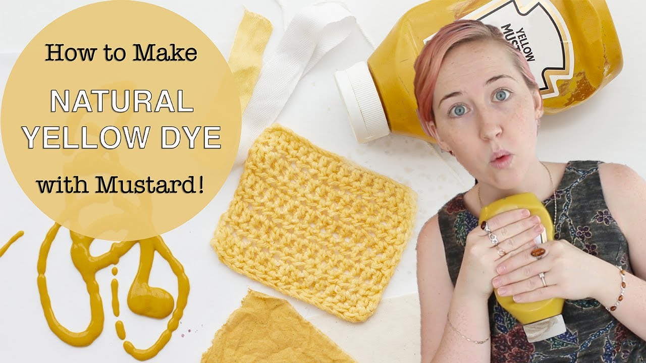 How to dye yarn or fabric YELLOW with MUSTARD | natural dyeing tutorial | Last Minute Laura