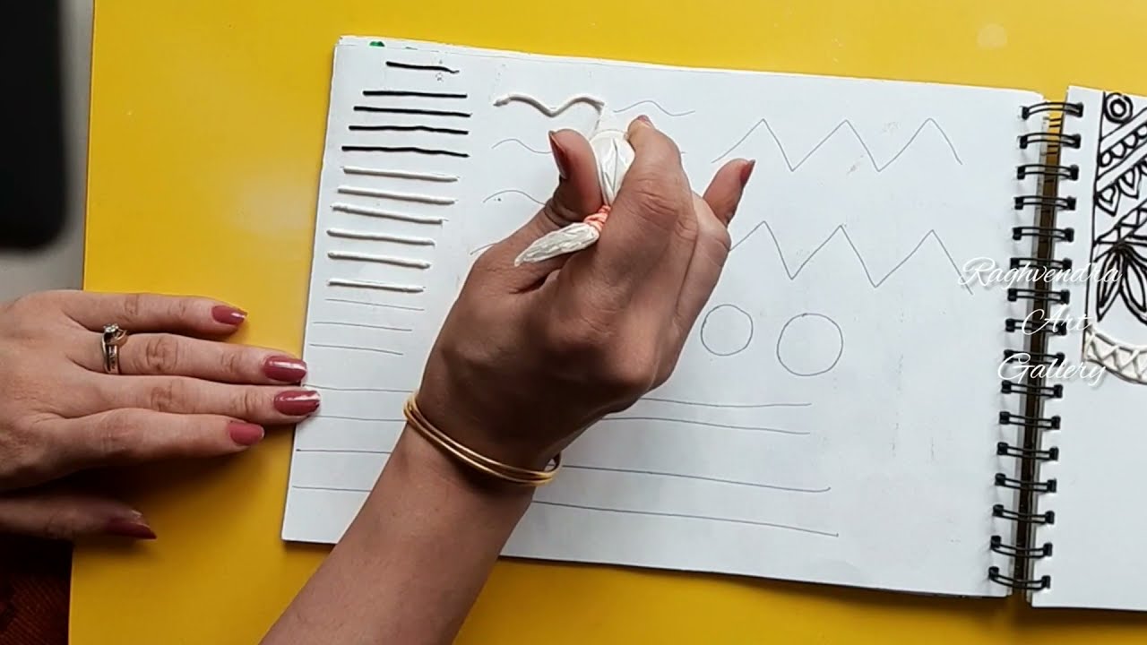 Lippan Art के लिए कोन प्रैक्टिस कैसे करे | Cone Practice For Lippan Art | Lippan Art Tutorial