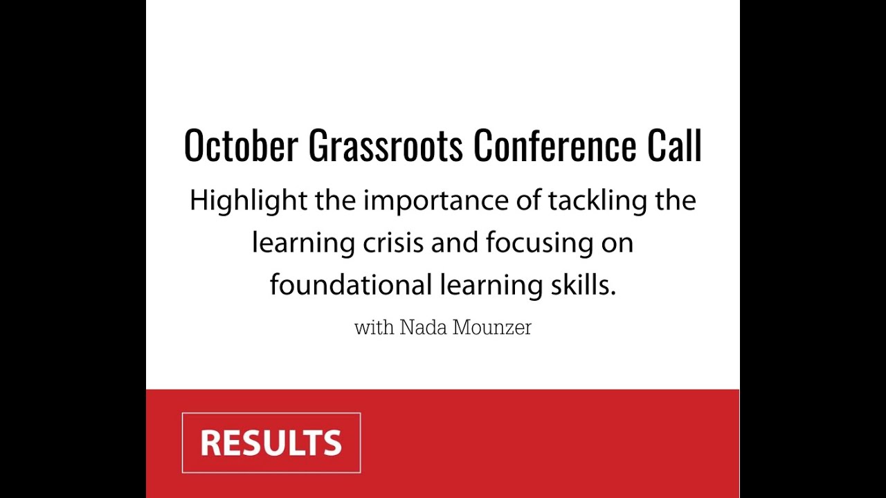 October grassroots conference call