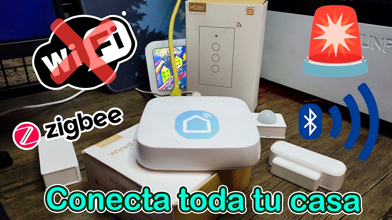 Pieza crucial en tu casa Inteligente Hub Zigbee y Bluetooth Tuya Moes con Alarma