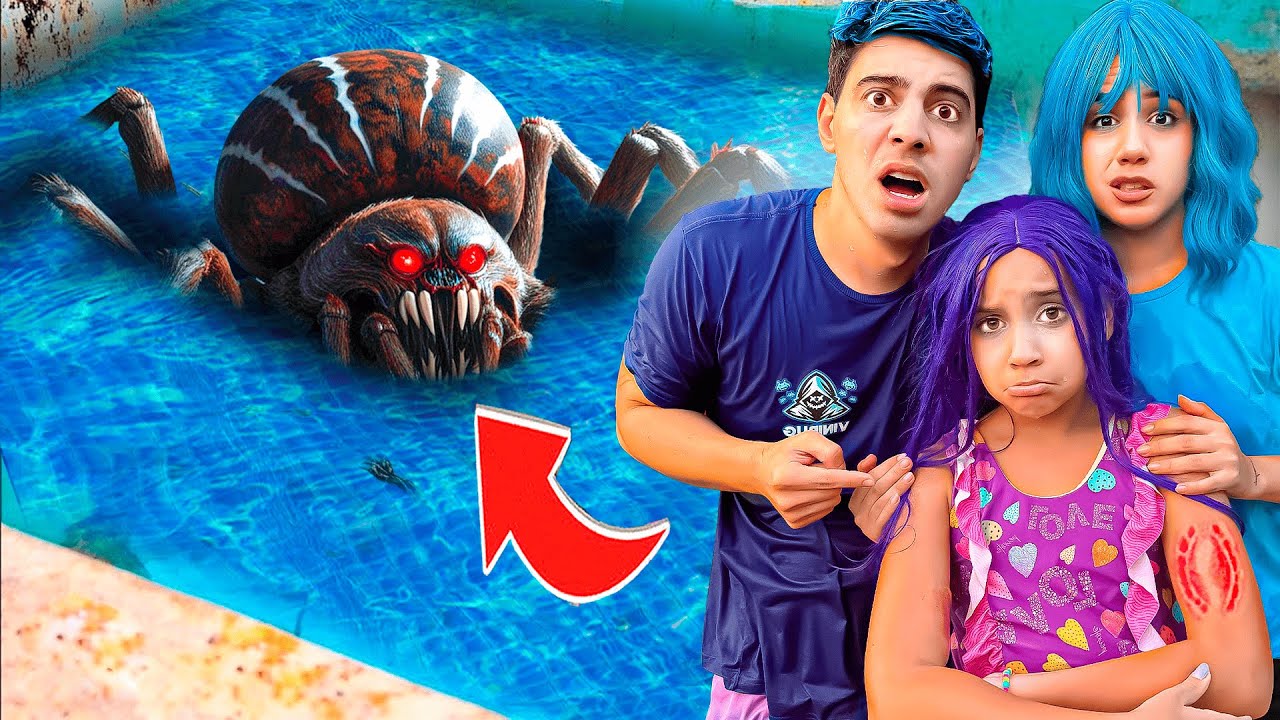 UM BICHO MUITO ESTRANHO MORDEU A VIOLETA NA PISCINA!!