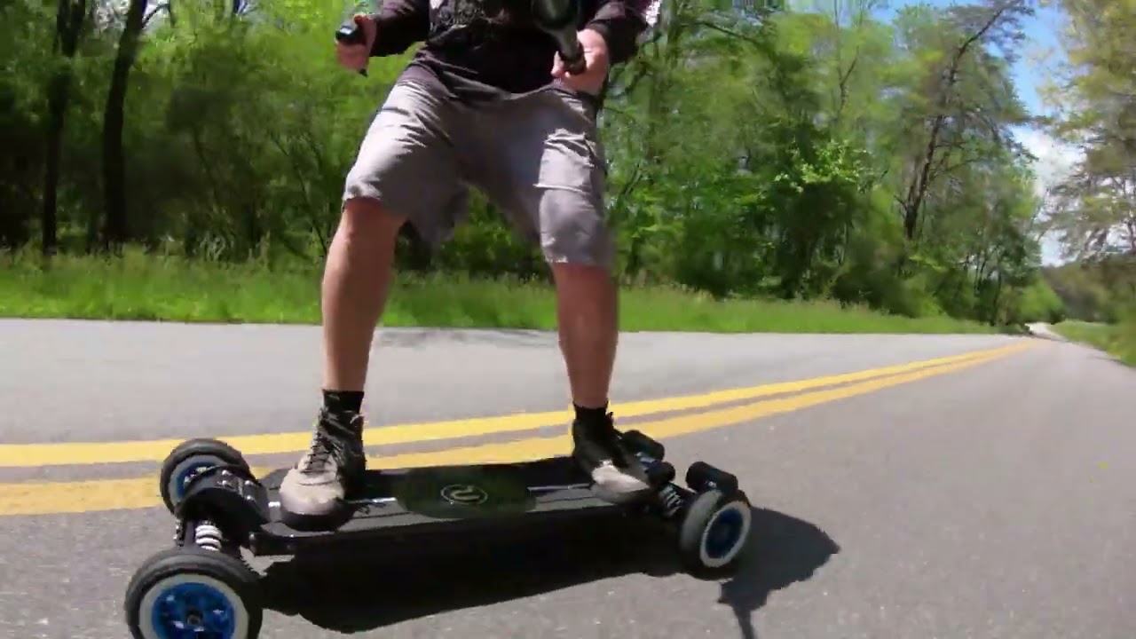 Riding my new eskate around my hood.