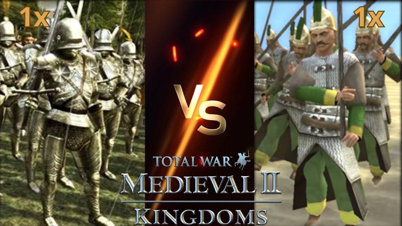 Dimounted Gothic Knights vs. Janissary Heavy Infantry in Medieval 2: Total War
