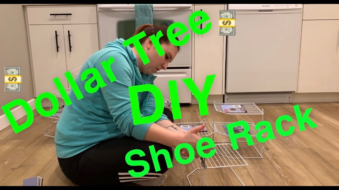 Dollar Tree DIY Shoe Rack!! Budget Friendly Hack!!